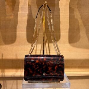 Best Price‼️Tory Burch Emerson Adjustable Shoulder Bag 165964 Tortoise $598